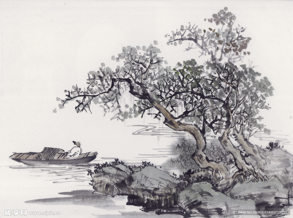 山水水墨画