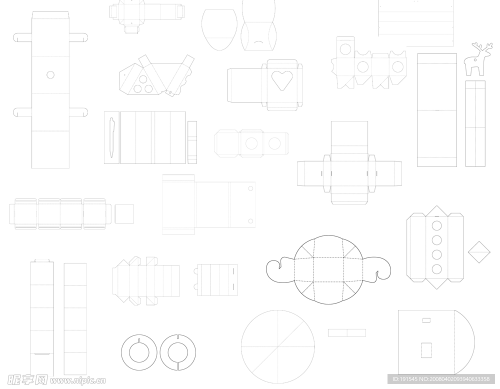 精品包装展开矢量图