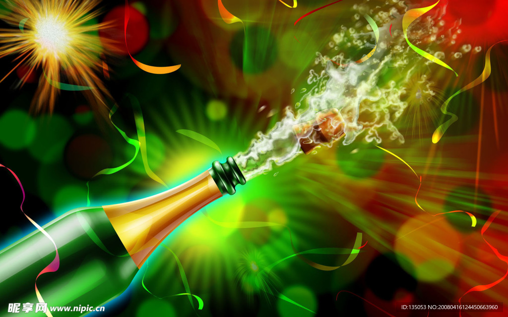 抽象华丽色彩视觉设计