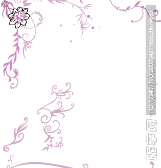 精美时尚花纹花边矢量图