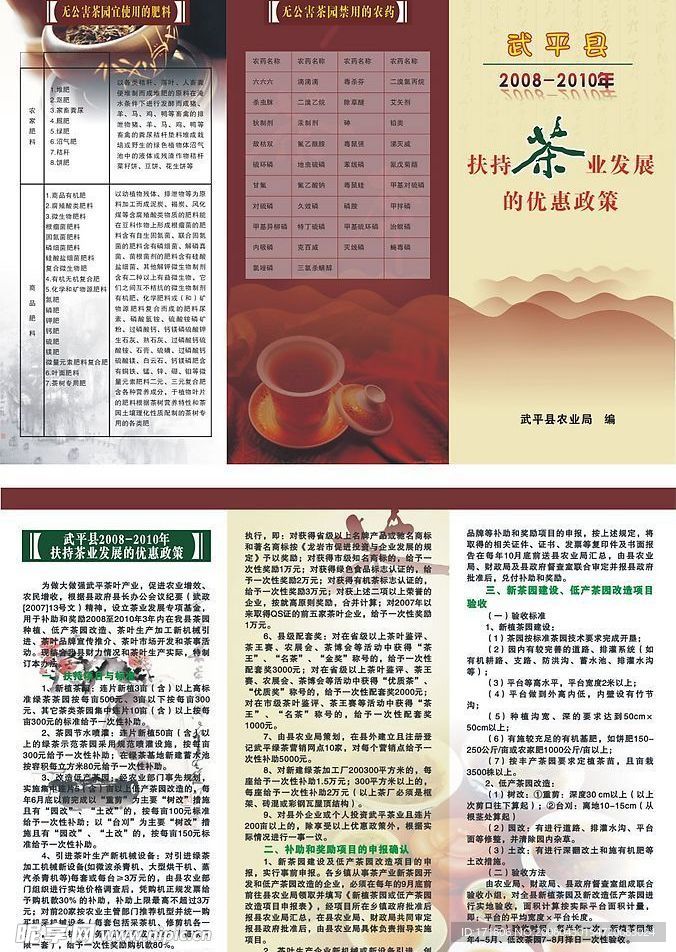 无公害扶持茶业发展的优惠政策