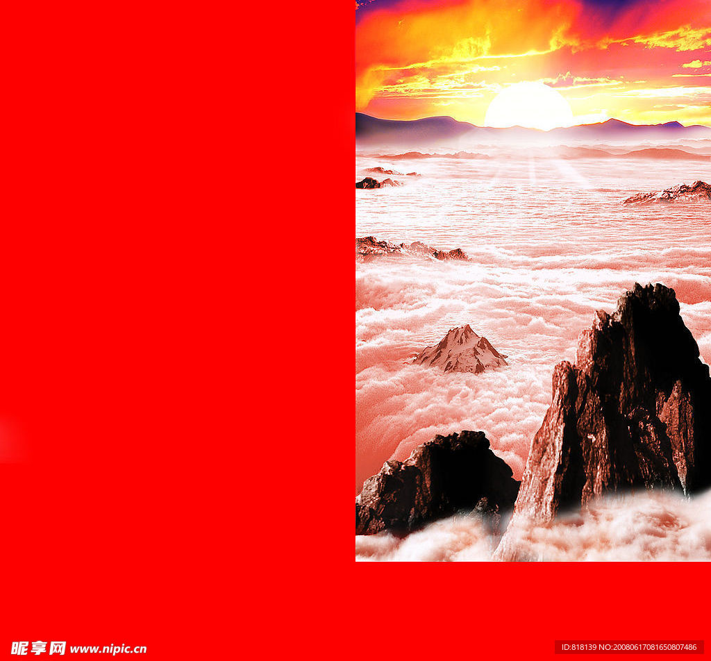 红色请柬素材-封面