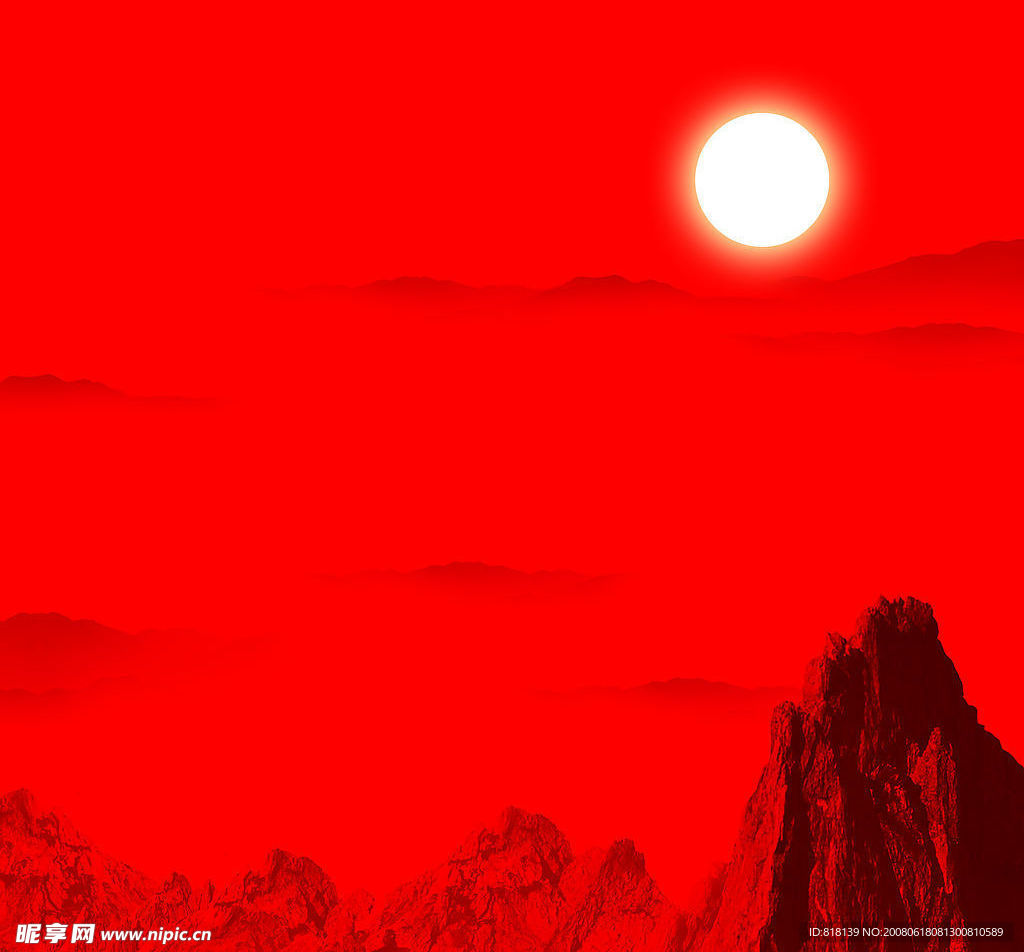 红色请柬素材-内页