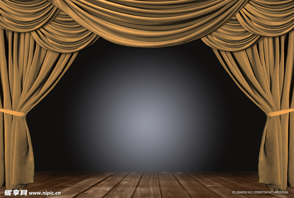 咖啡色帷幕图片素材