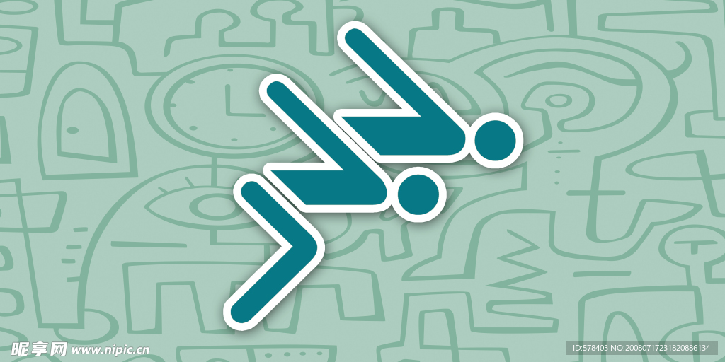 体育标志  跳水(喷绘用故分辨率为40)