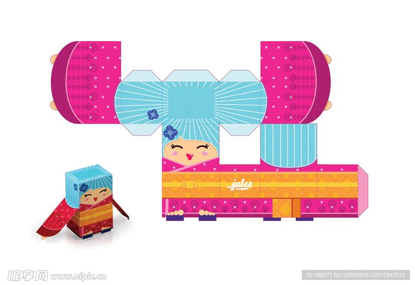 个性包装设计盒子娃娃002