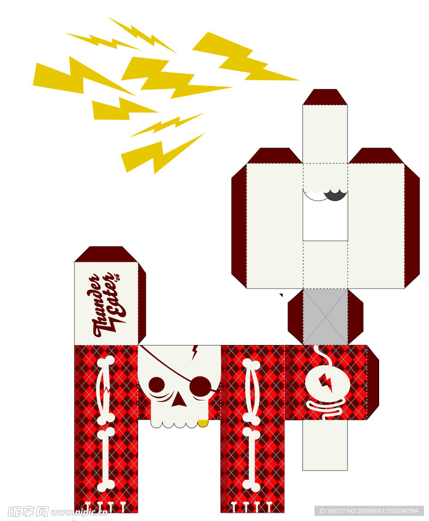 个性包装设计盒子海盗图案003