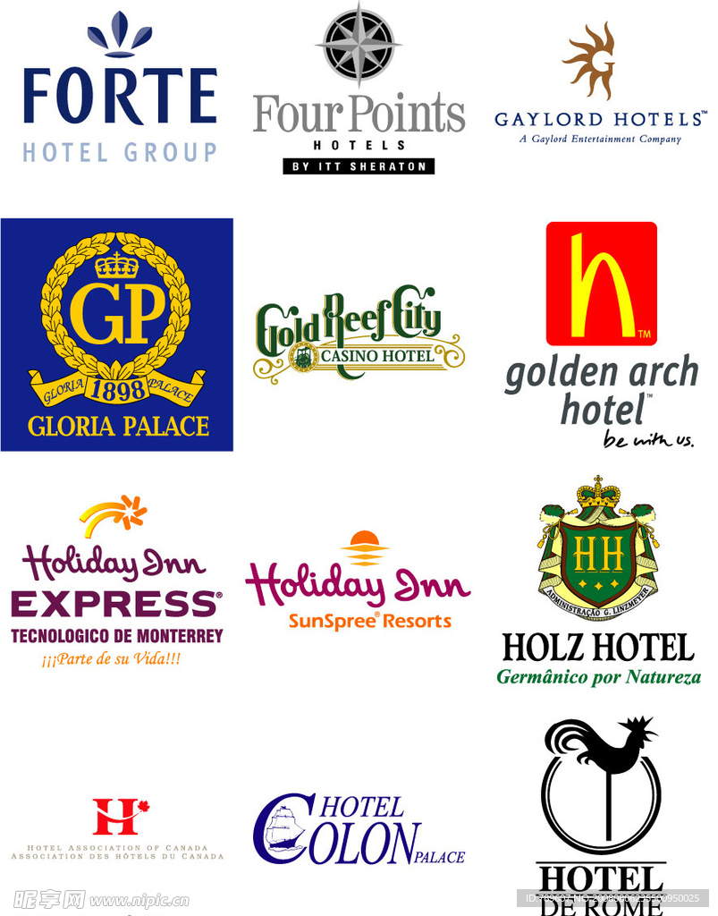 国外酒店标志集