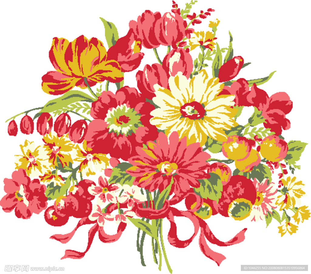 红色花纹