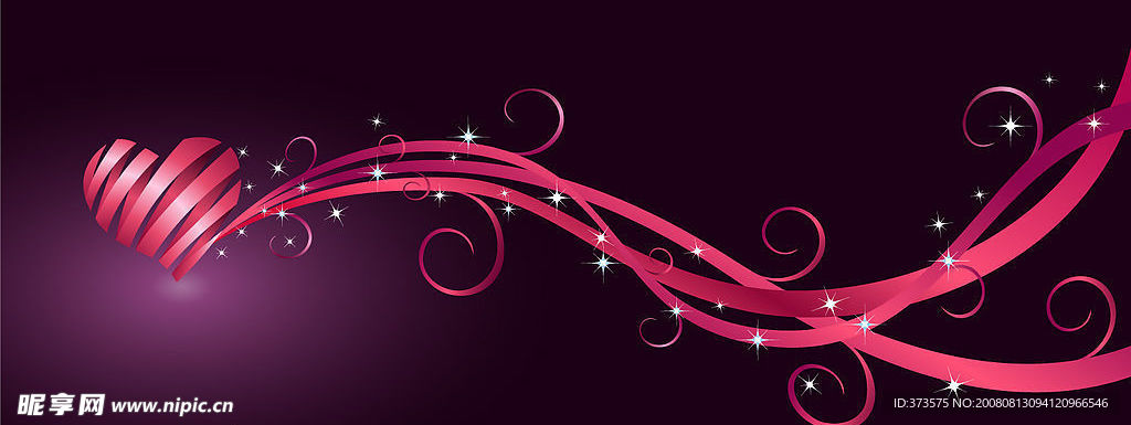 丝带组成的心形