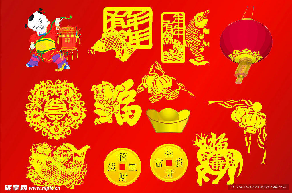 corel draw春节矢量素材