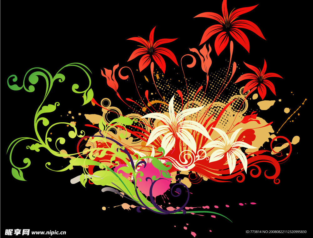 精美花纹矢量图