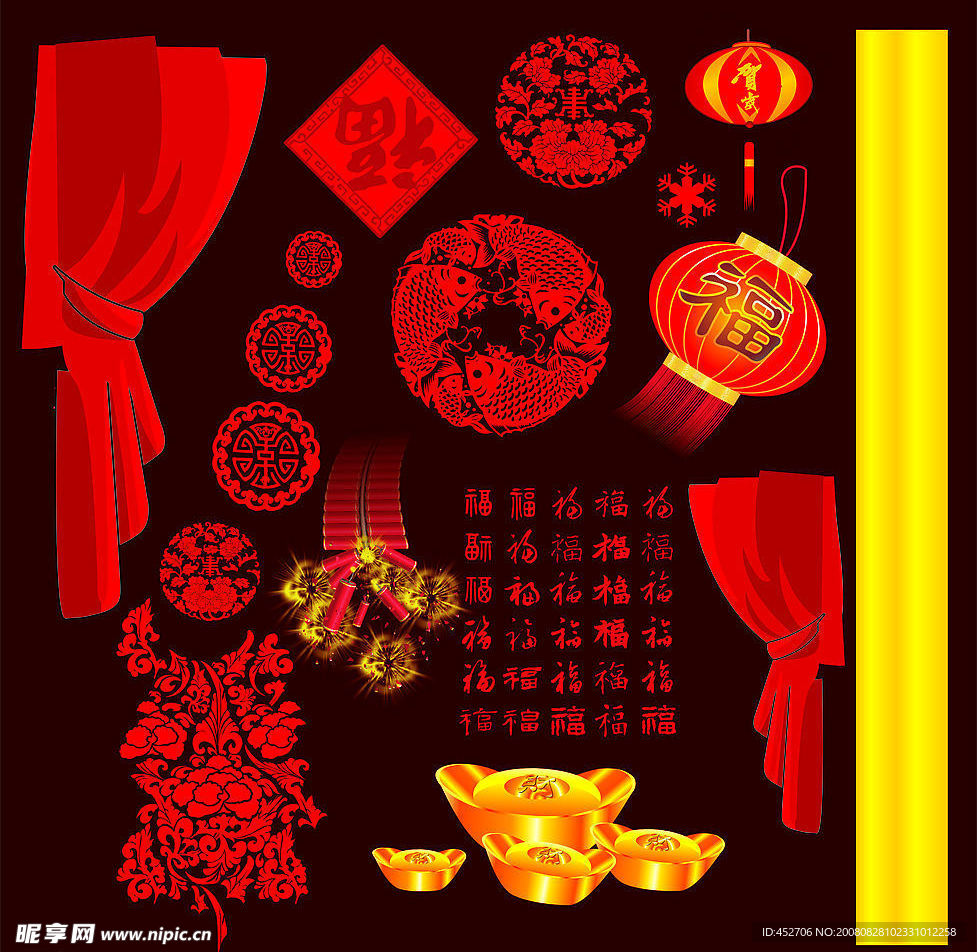 春节气氛矢量素材