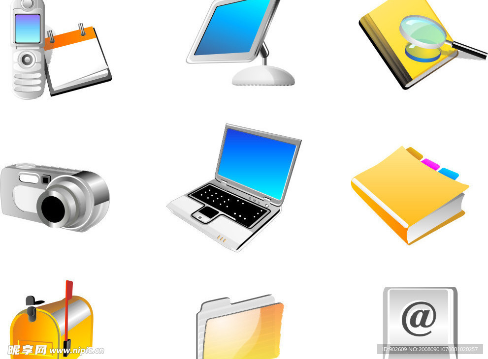 数码电器矢量电脑图标