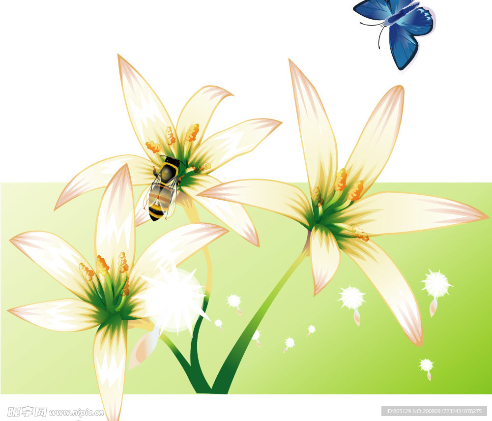 强化玻璃移门图  蝶花物语