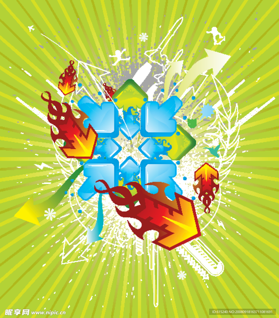 矢量动感春季海报