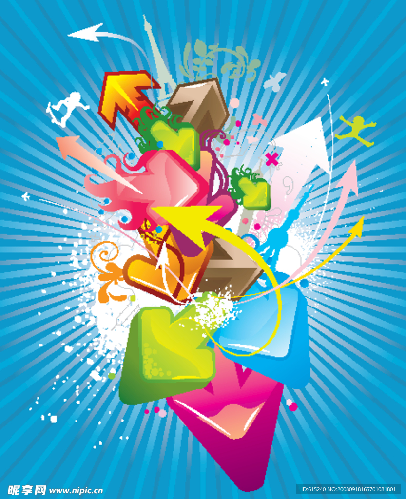 矢量夏季动感时尚海报