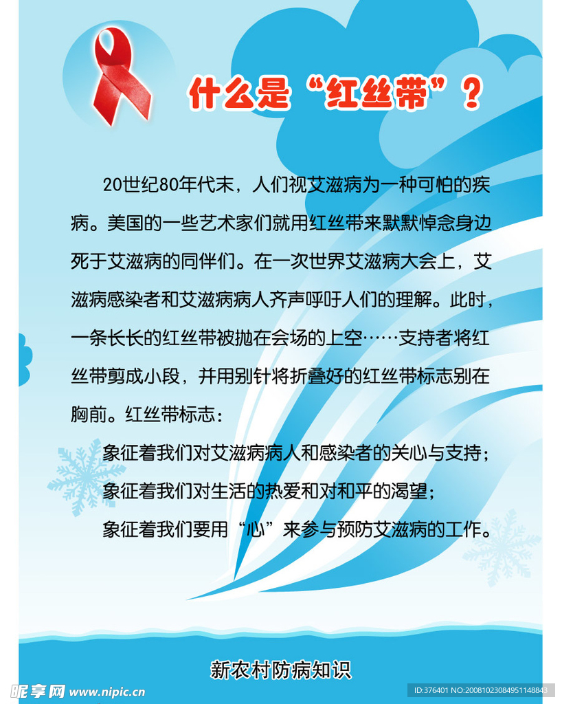 艾滋病小知识展板