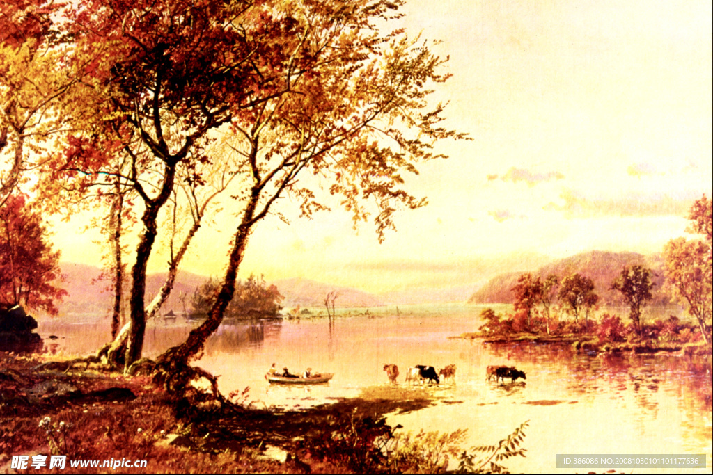 油画乡村风景