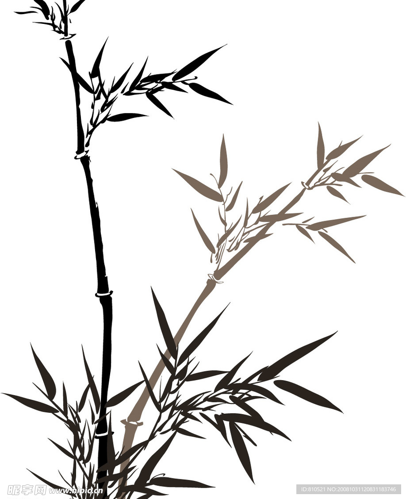 水墨画 竹