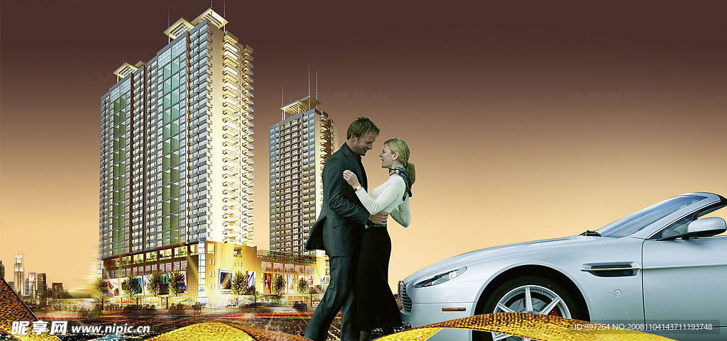 高尚住宅房地产广告PSD分层模板