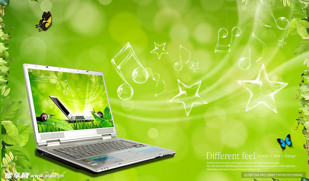 笔记本电脑海报模板PSD源文件