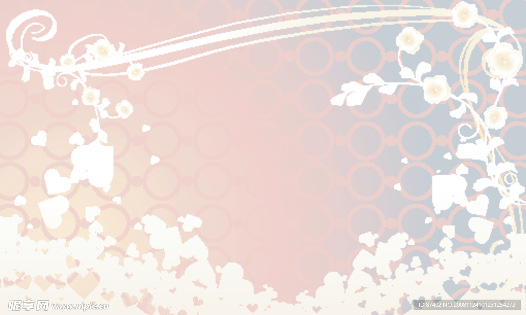 梦幻结婚背景矢量素材图片