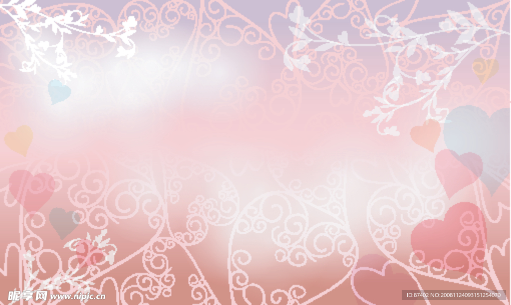梦幻结婚背景矢量素材图片