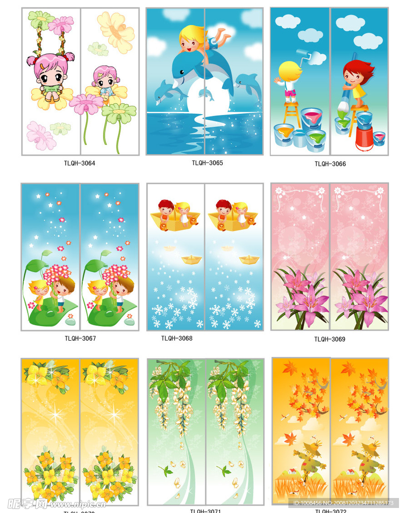 卡通花纹图