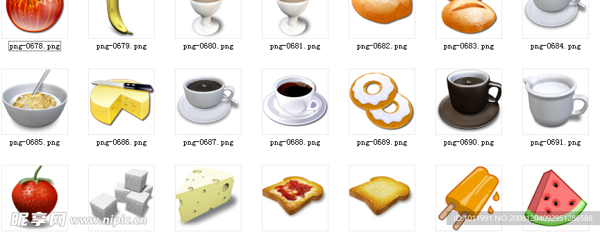 食物图标 水果图标