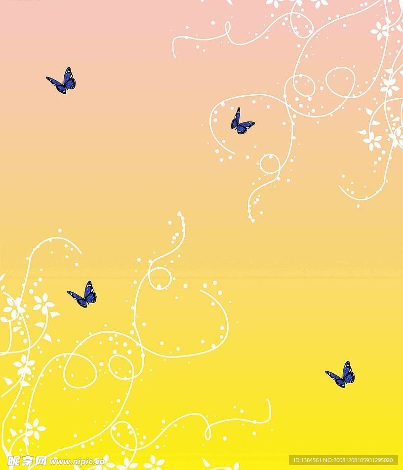 花纹蝴蝶移门图案