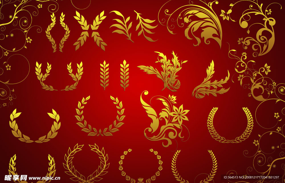 金色麦穗花纹(超高清晰)