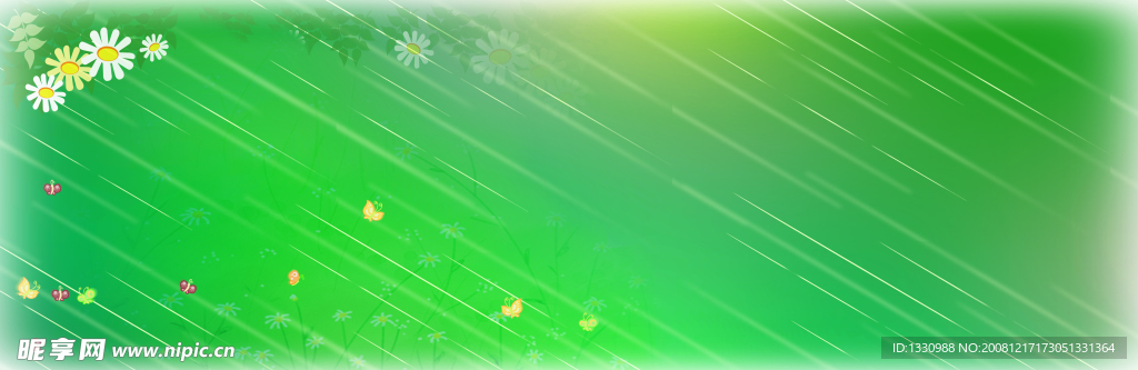 浪漫柔情绿色背景底图