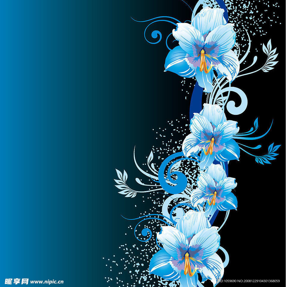 时尚花纹矢量图