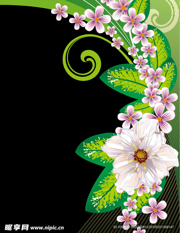 时尚花纹矢量图