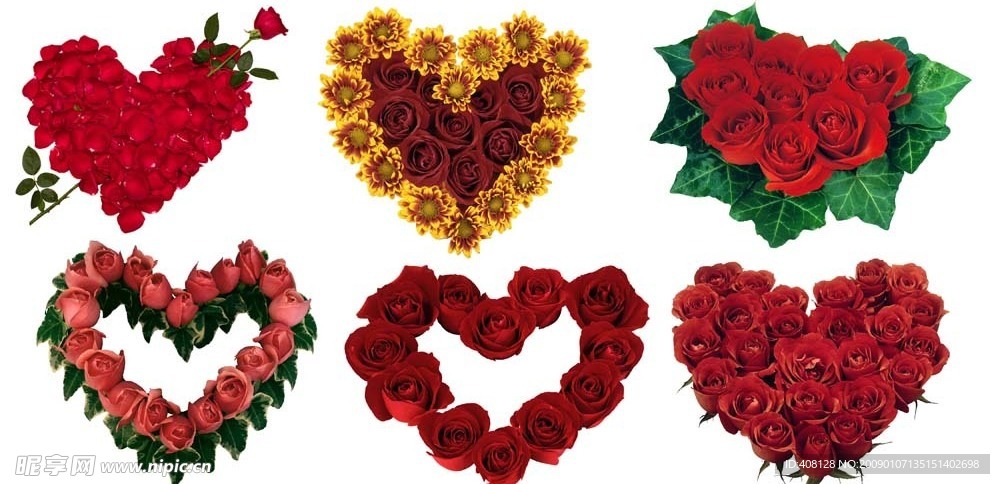 情人节玫瑰花心型