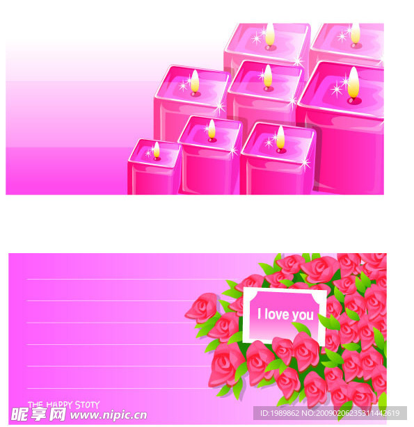 情人节 蜡烛 玫瑰