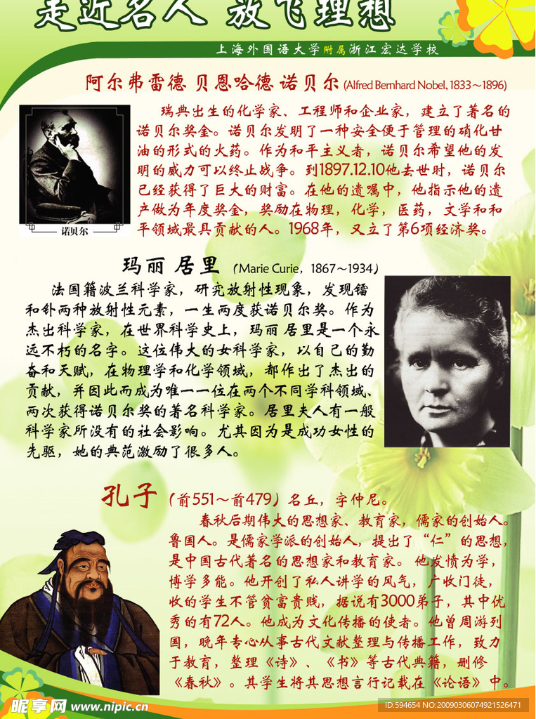 名人展板