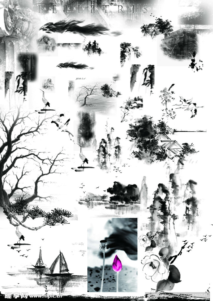 古典水墨画元素