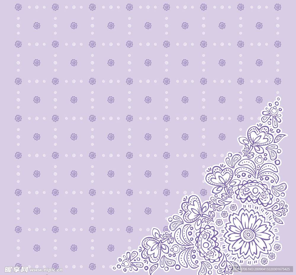 周年和边角花纹矢量素材4