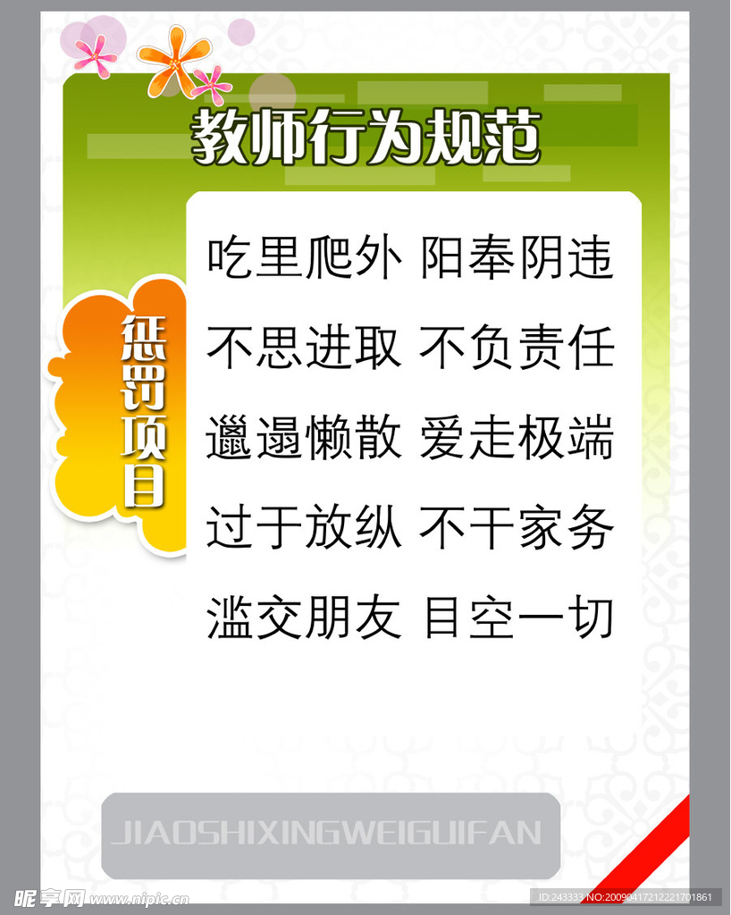 学校制度展板