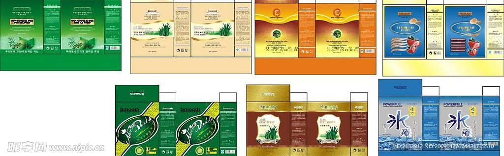 七款精美包装CDR矢量素材