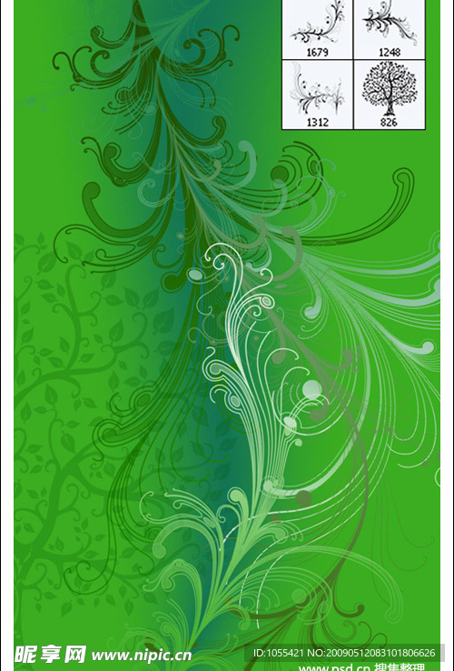 超酷时尚花纹线条PS笔刷下载