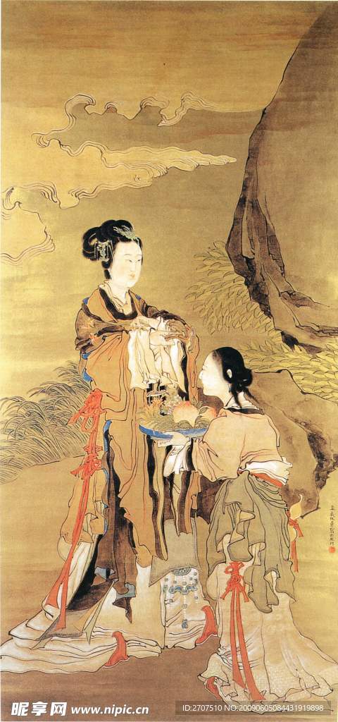 中国画 仕女3