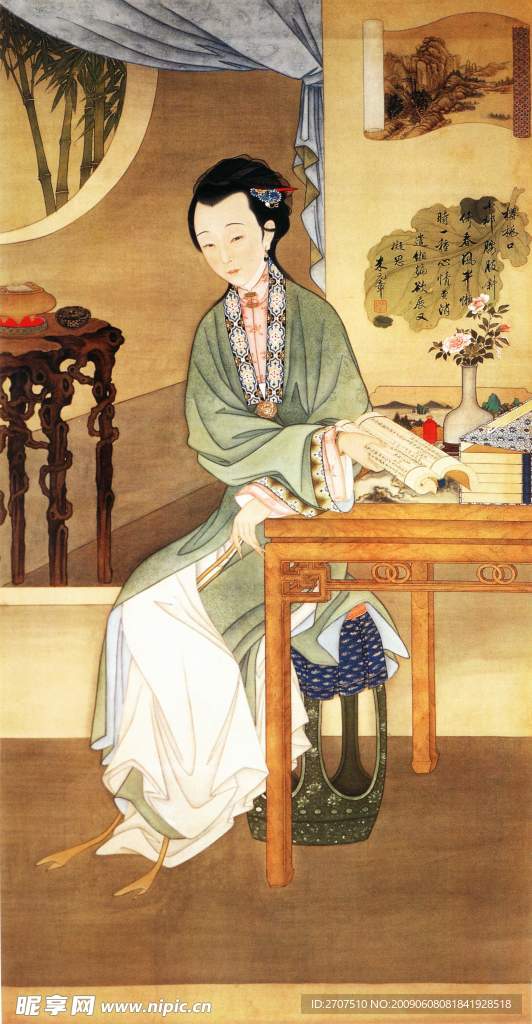 中国画 仕女