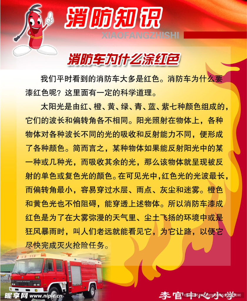 消防栓 消防知识 学校文化 海报