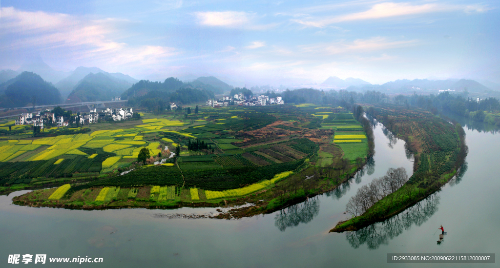 婺源月亮湾全景图