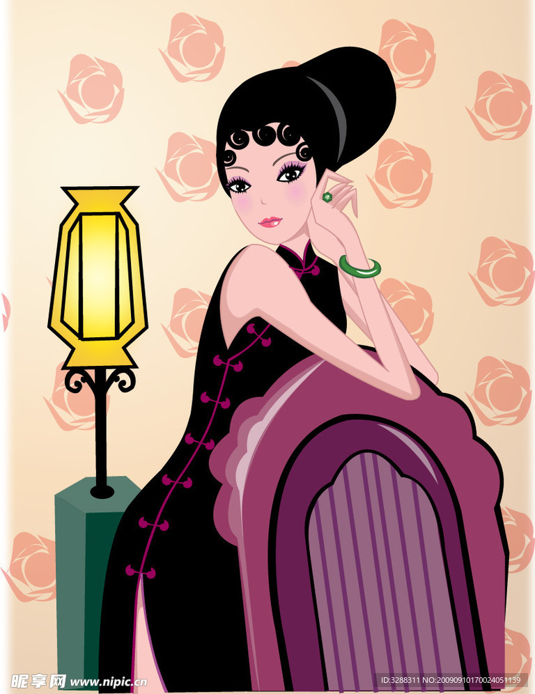 中国风 旗袍美女