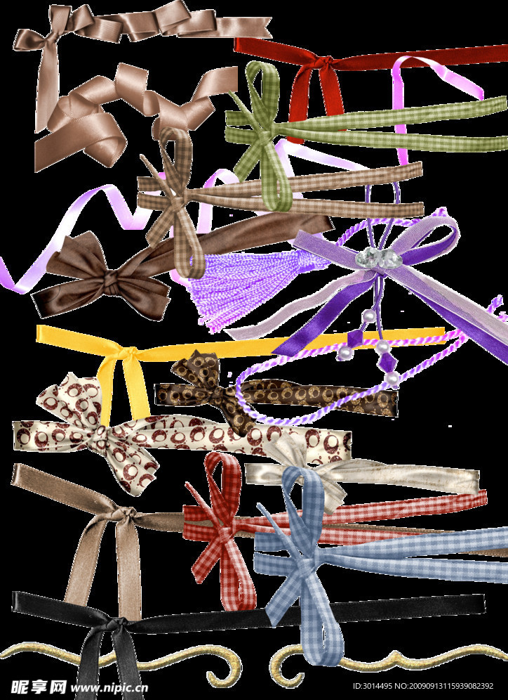 各类蝴蝶形包装带