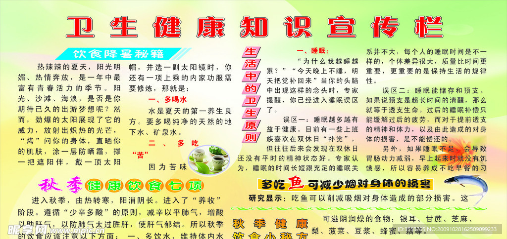 卫生健康知识展板